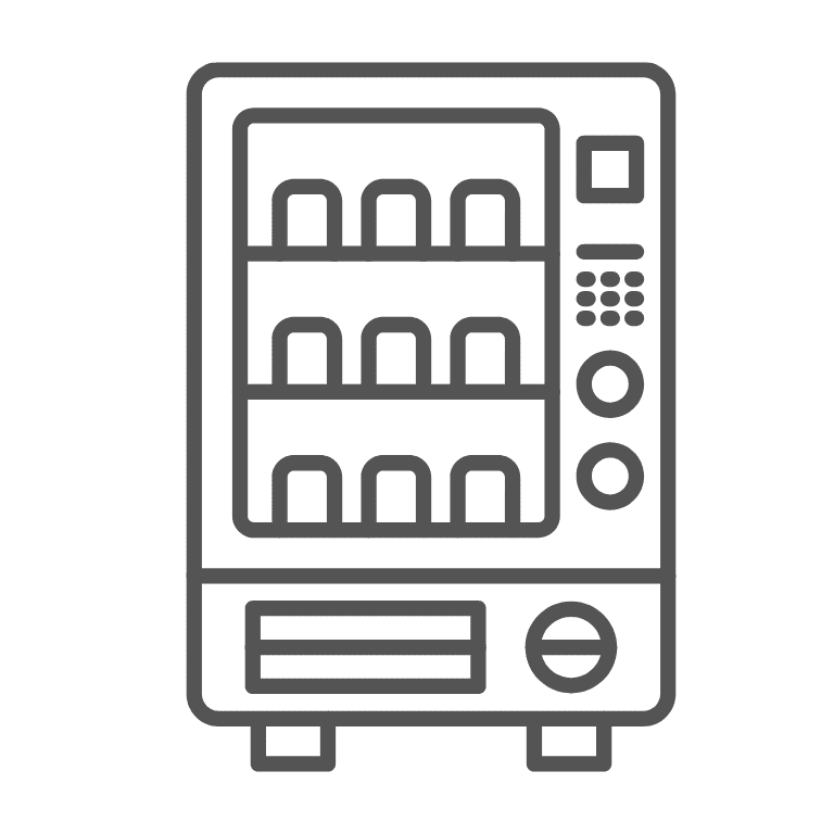 自動販売機完備